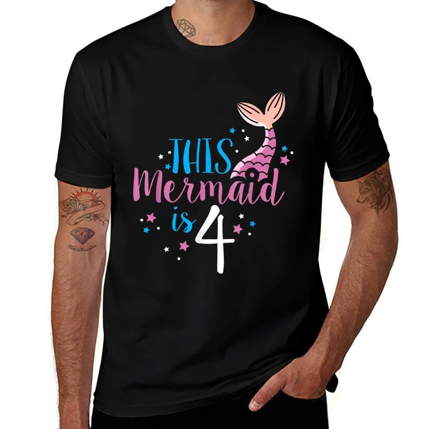4th Birthday Girl Gifts - This Mermaid Is 4 Years Old Versatile T-Shirt