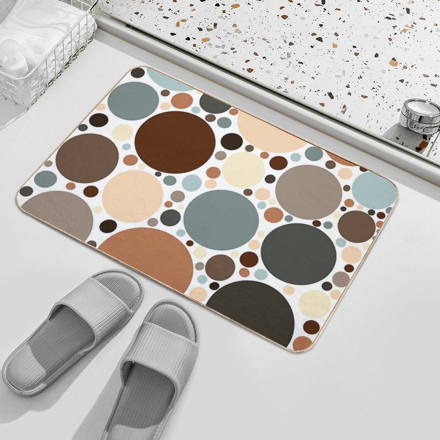 Dots Dots And More Dots Stain-Proof Bath Mat