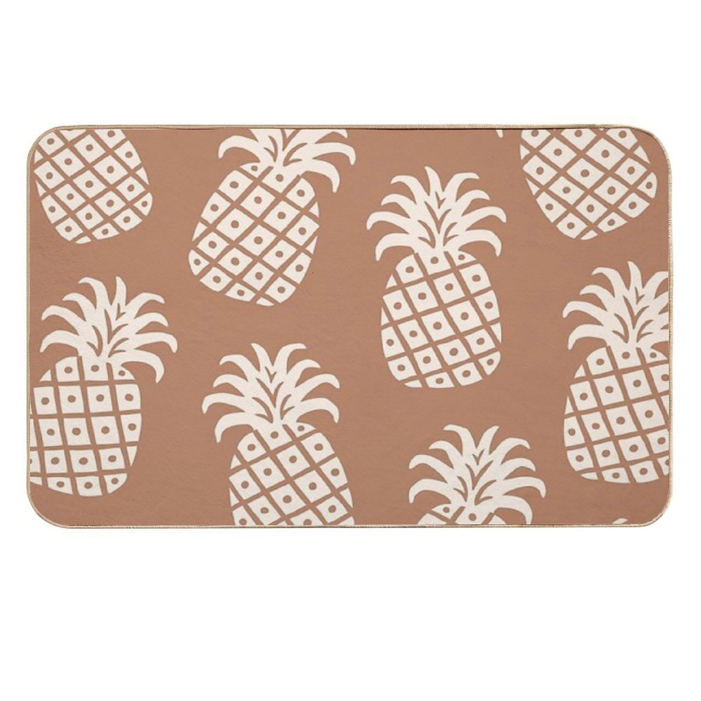 Pineapple Twist 337 Brown And Cream Odorless Bath Mat