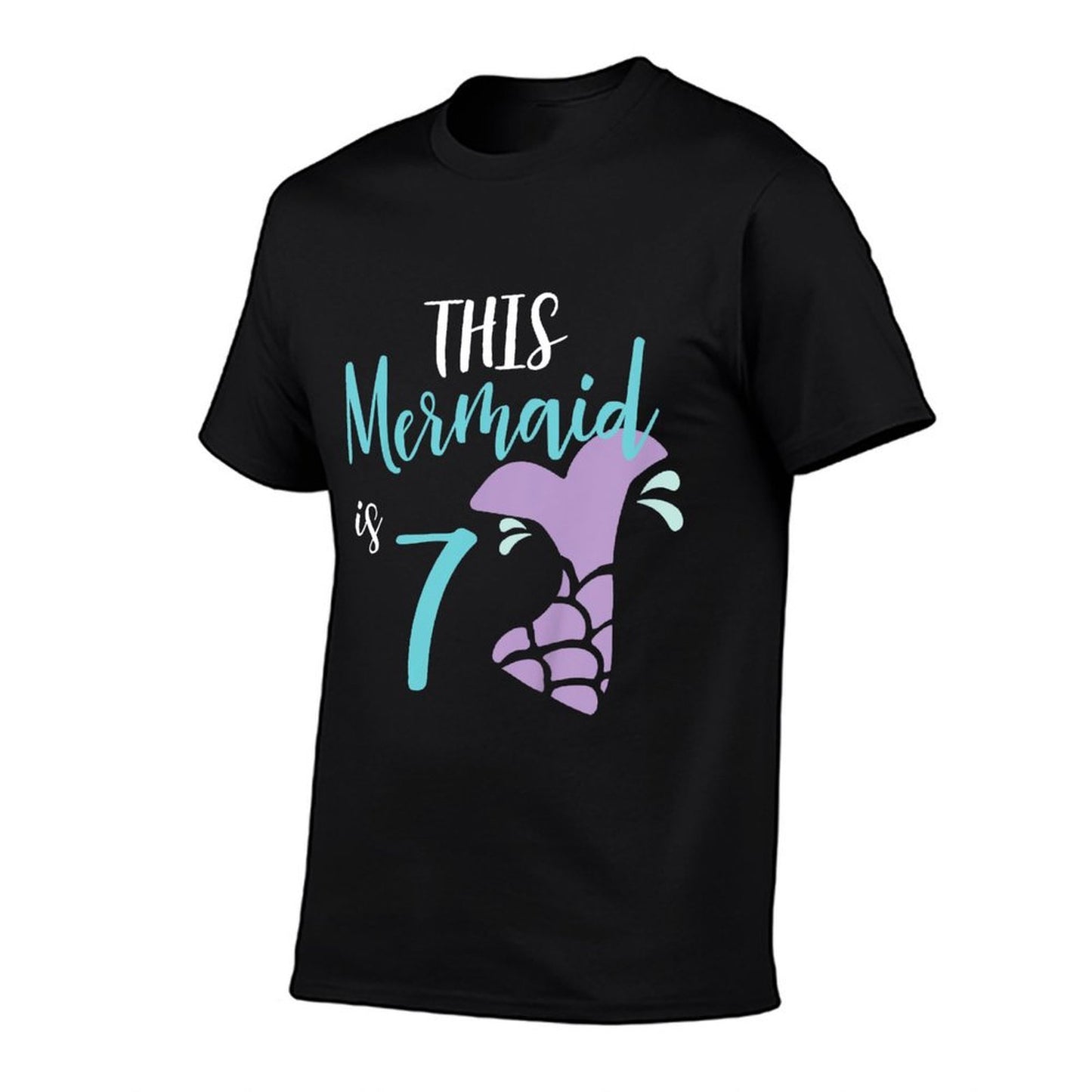 Kids Birthday Girl Mermaid, Seven Year Old Birthday Gift Comfortable T-Shirt