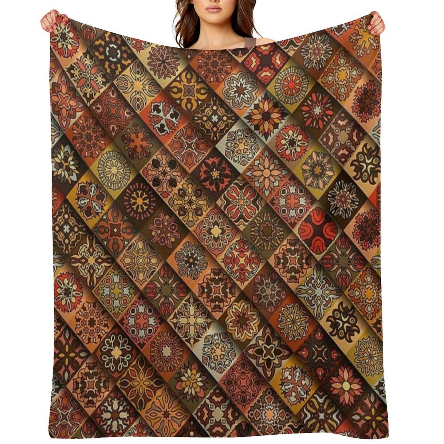 Boho Aesthetic #11 Bohemian Pattern Illustration Premium Design Comfort Throw Blanket