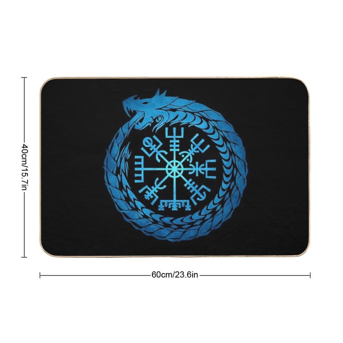 Vegvisir Jormungandr World Serpent Stain-Proof Bath Mat