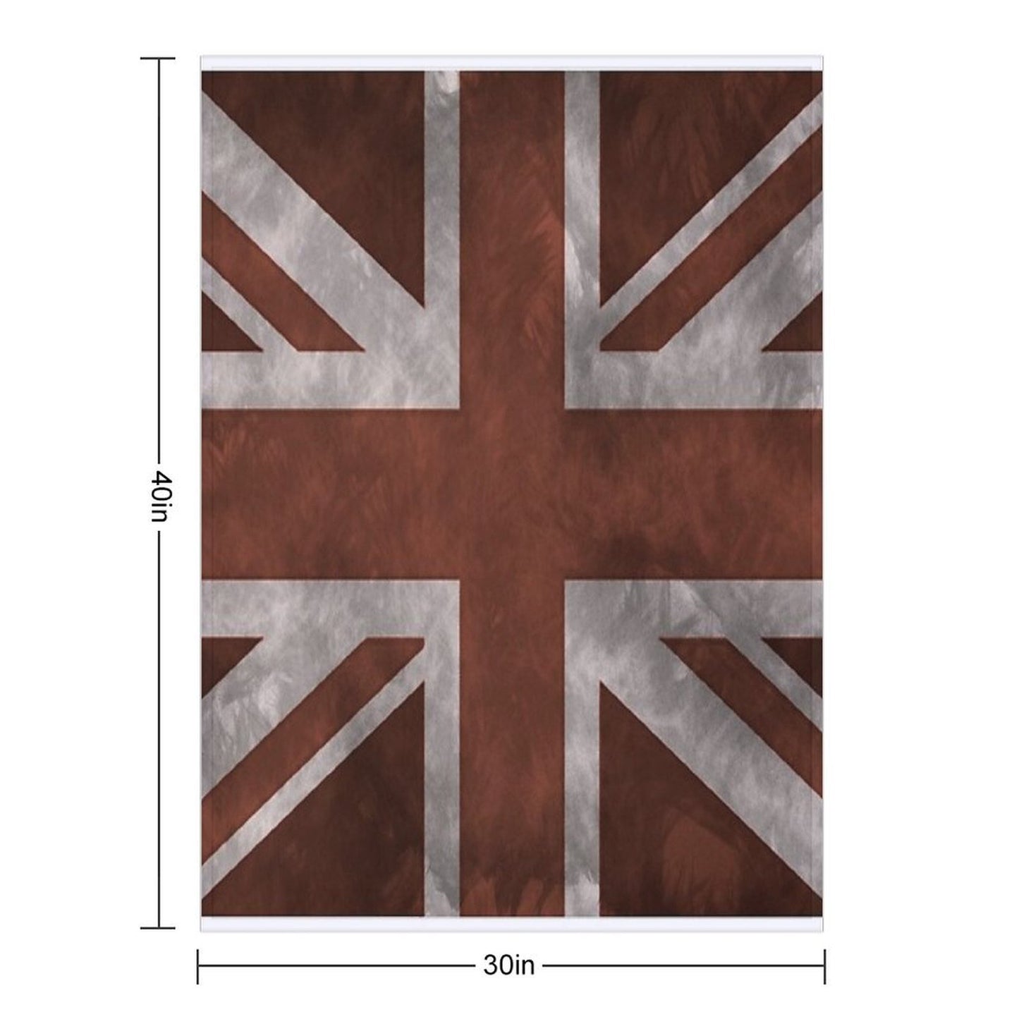Red Distressed Union Jack Sustainable Throw Blanket