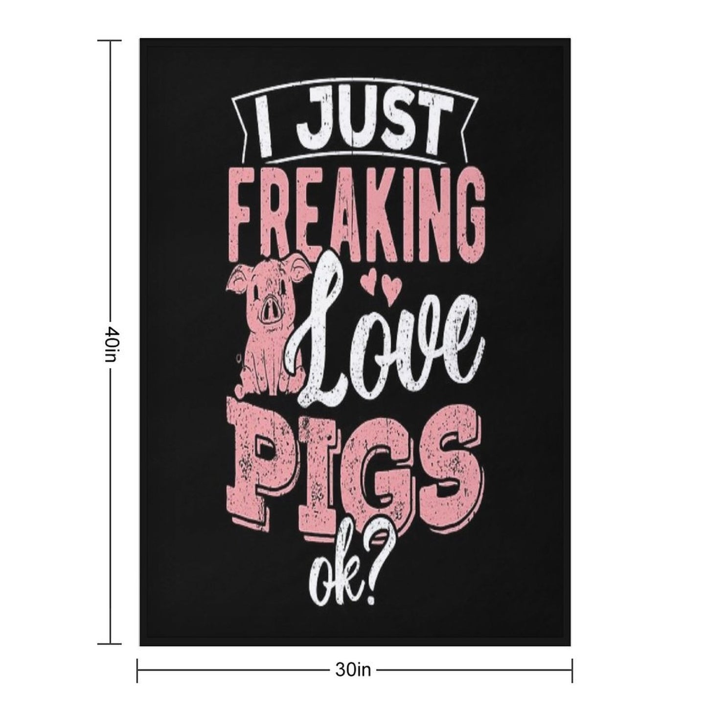 Animal Pigs Pets Gift-ready Throw Blanket