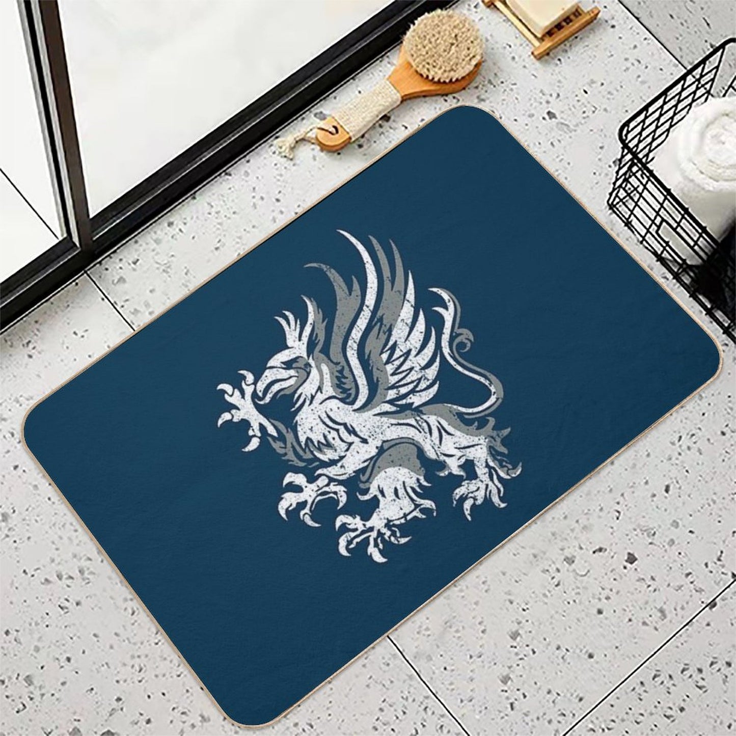 Grey Warden Sigil Easy To Clean Bath Mat