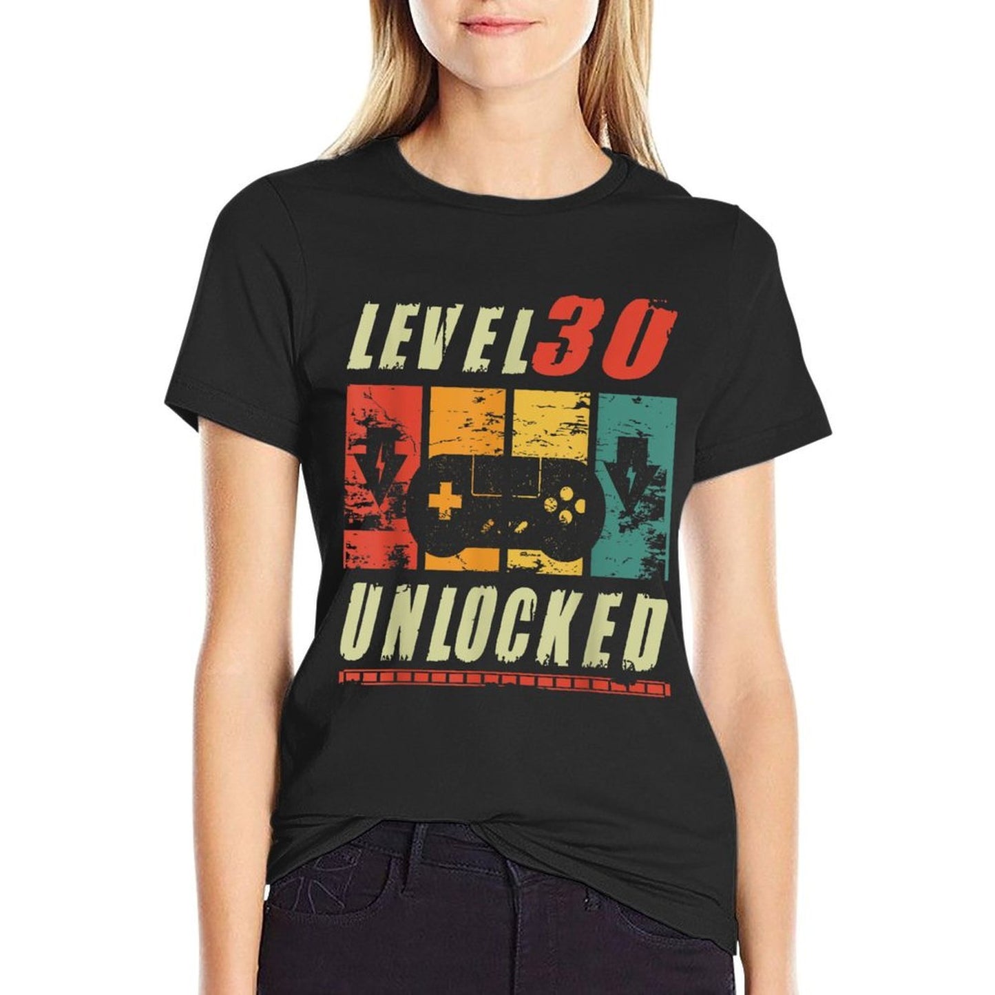 30th Birthday Man Level 30 Unlocked 30th Birthday Graphic-printed T-Shirt