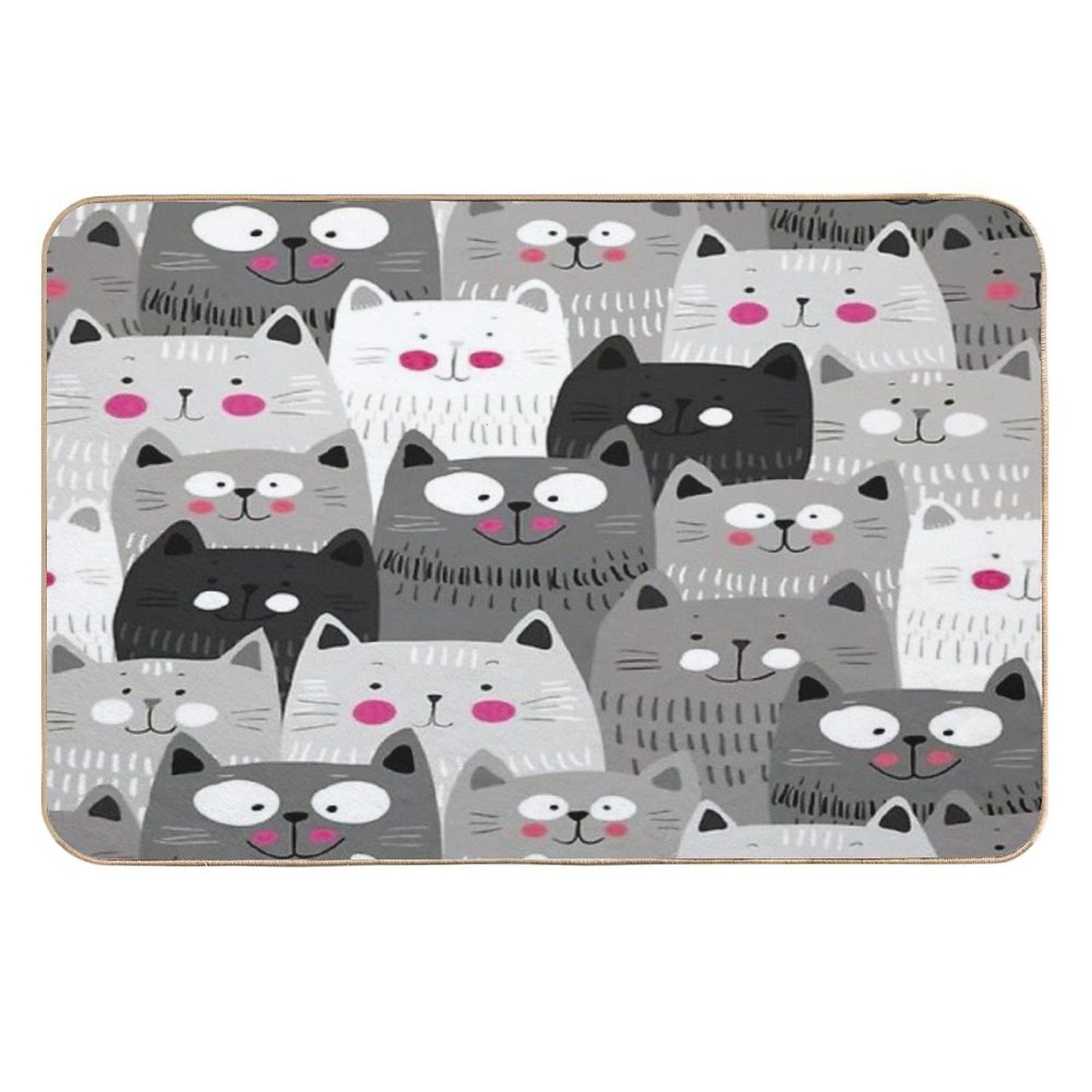 Cats Stain-Proof Bath Mat