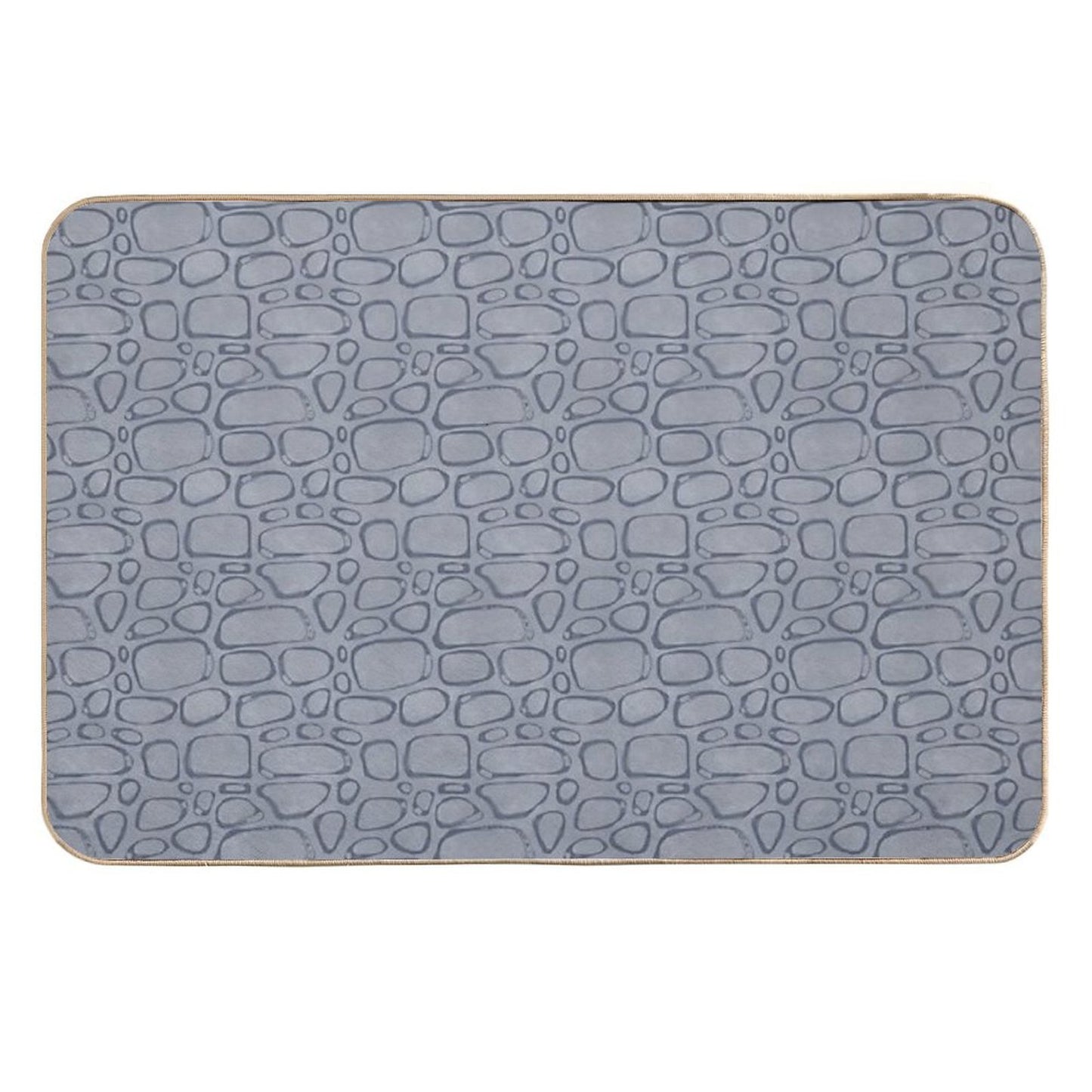 Stone Wall Pattern High-Traffic Bath Mat