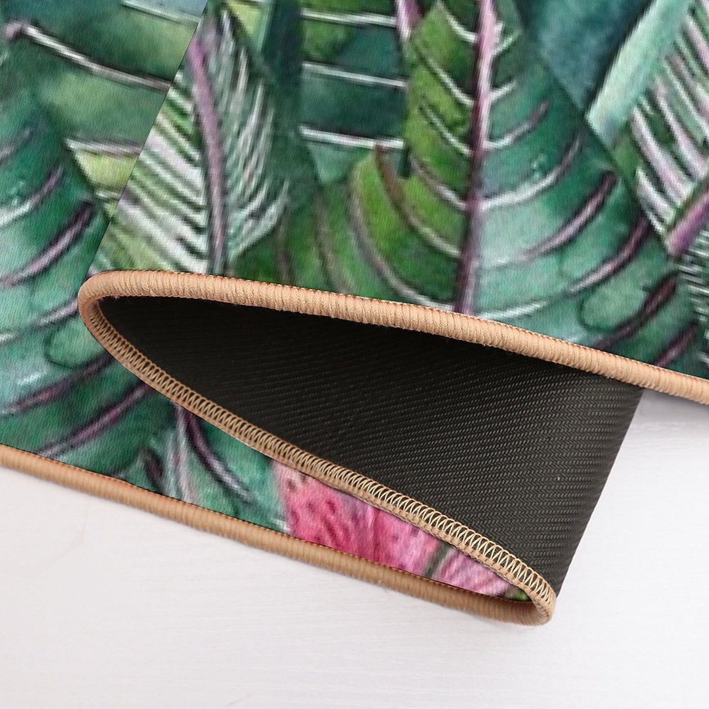 Tropical Banana Leaf Print Eco-Friendly Bath Mat