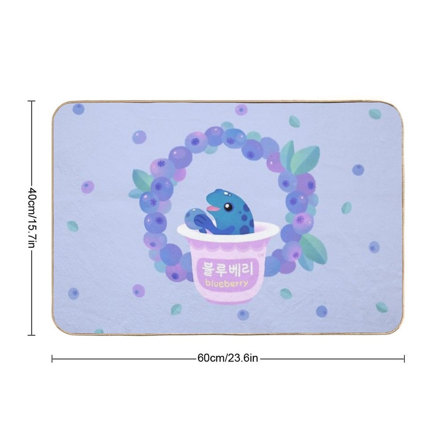 Blueberry Poison Yogurt 2 Durable Bath Mat