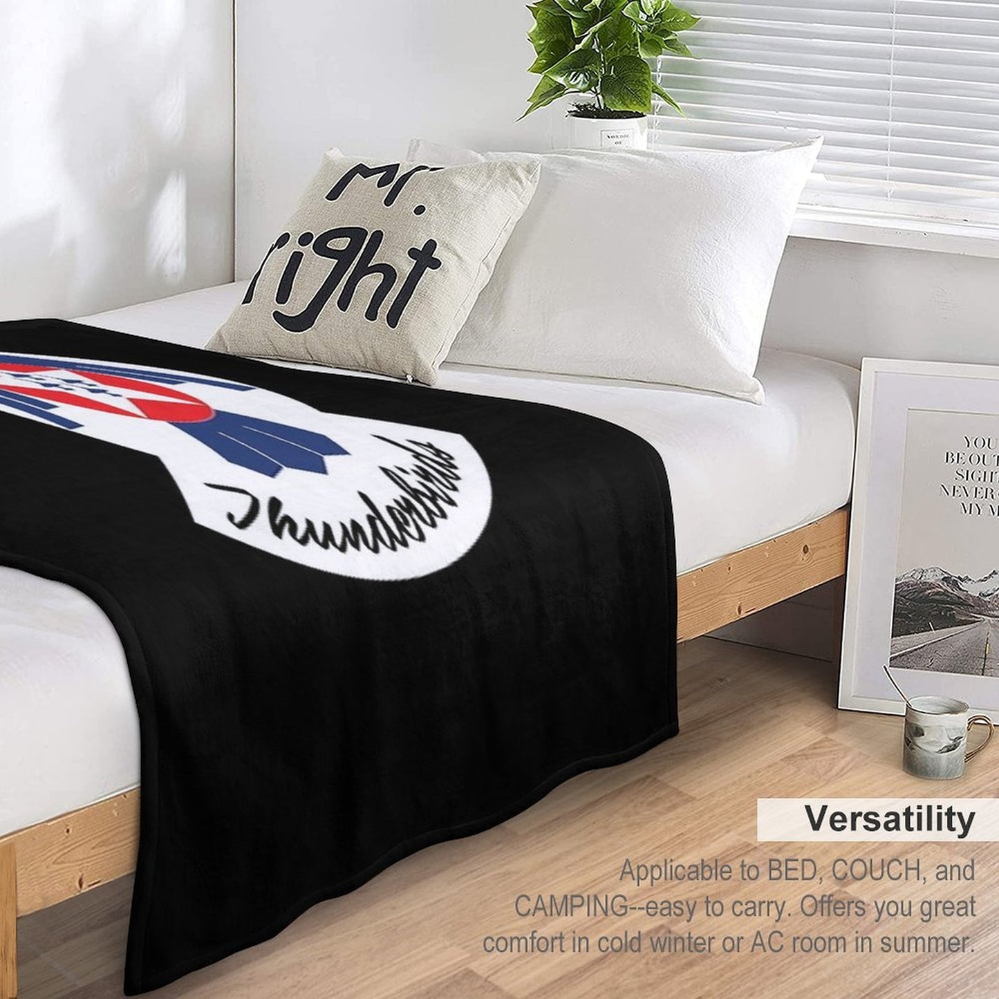 USAF Thunderbirds Logo Premium Throw Blanket
