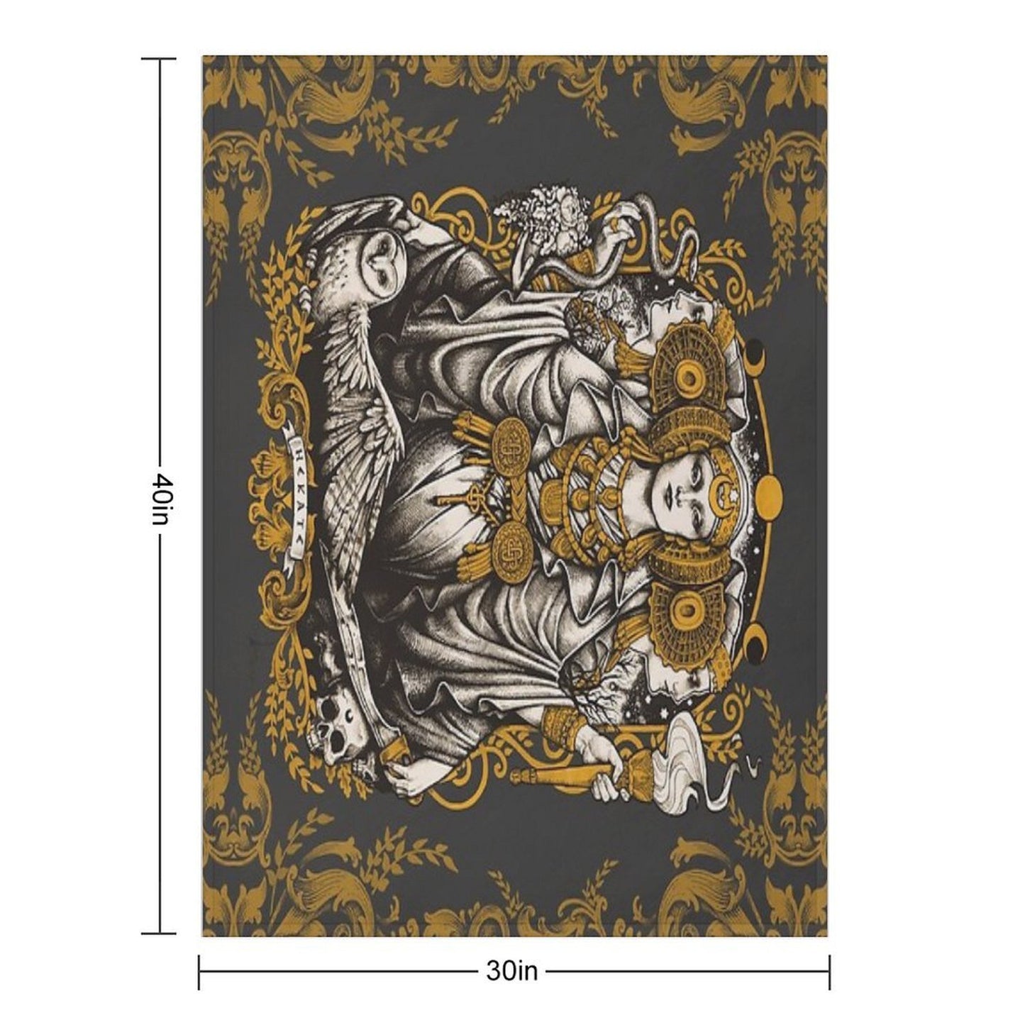IBERIAN HECATE Machine-washable Throw Blanket