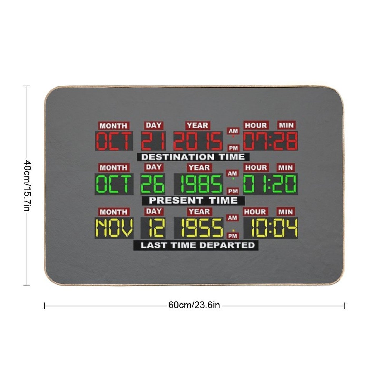 TIME CIRCUITS ON! Slip-Resistant Bath Mat