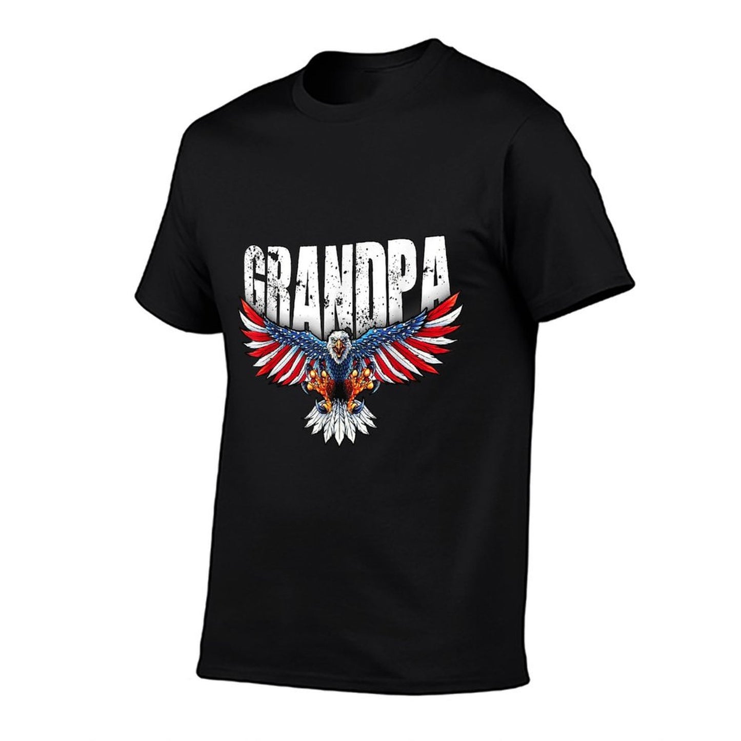 Grandpa Vintage USA Bald Eagle Patriotic 4th of July Stretchy T-Shirt