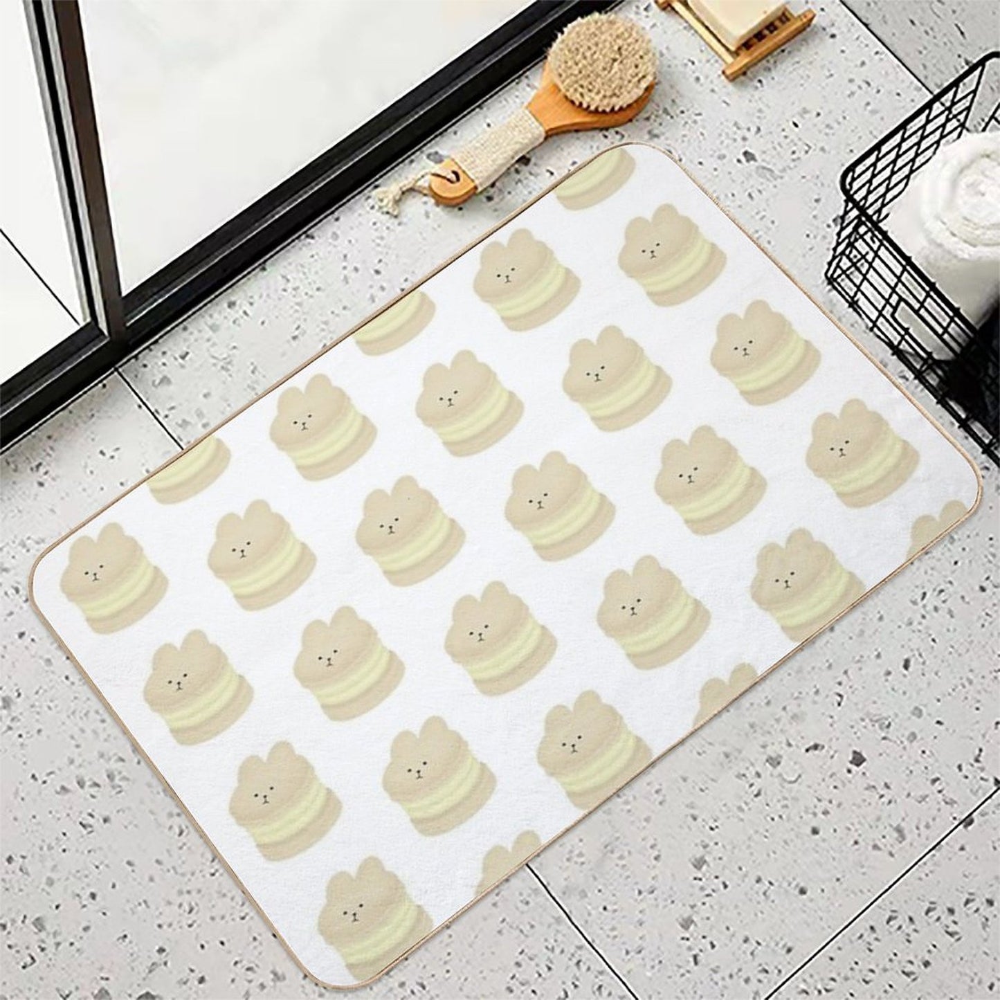 Vanilla Bunny Fatcaron Fade-Resistant Bath Mat