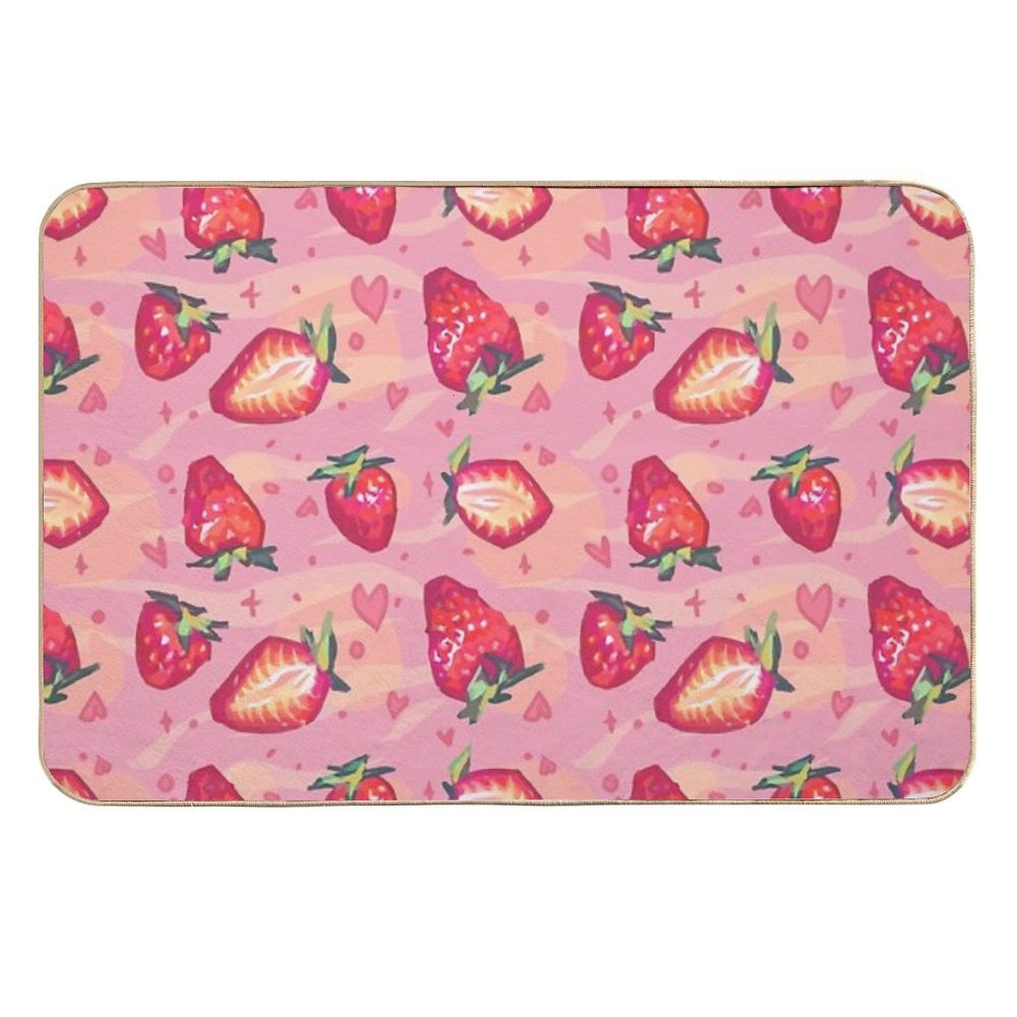 Sweet Strawberry Pet-Safe Bath Mat
