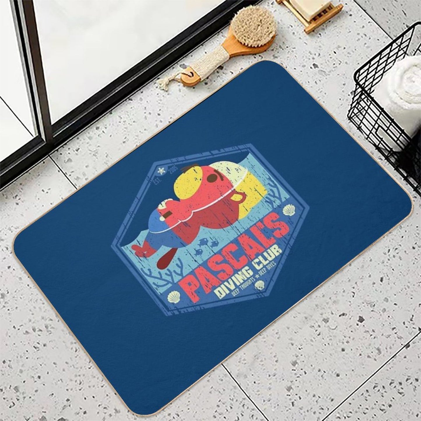 Pascal's Diving Club Easy Maintenance Bath Mat