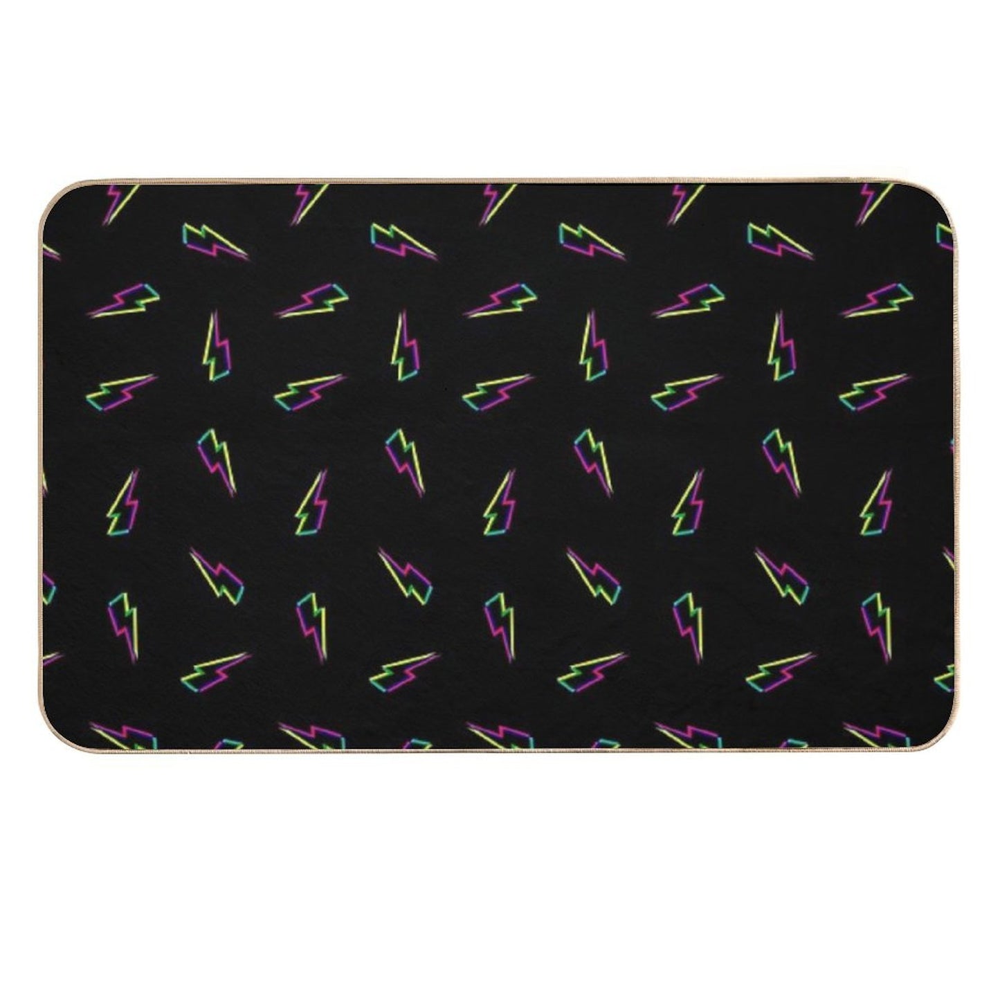 CMYK Lightning (black) Durable Bath Mat