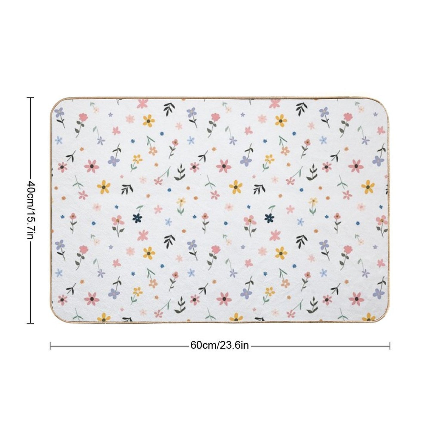 Scattered Flowers Dirt-Trapping Bath Mat