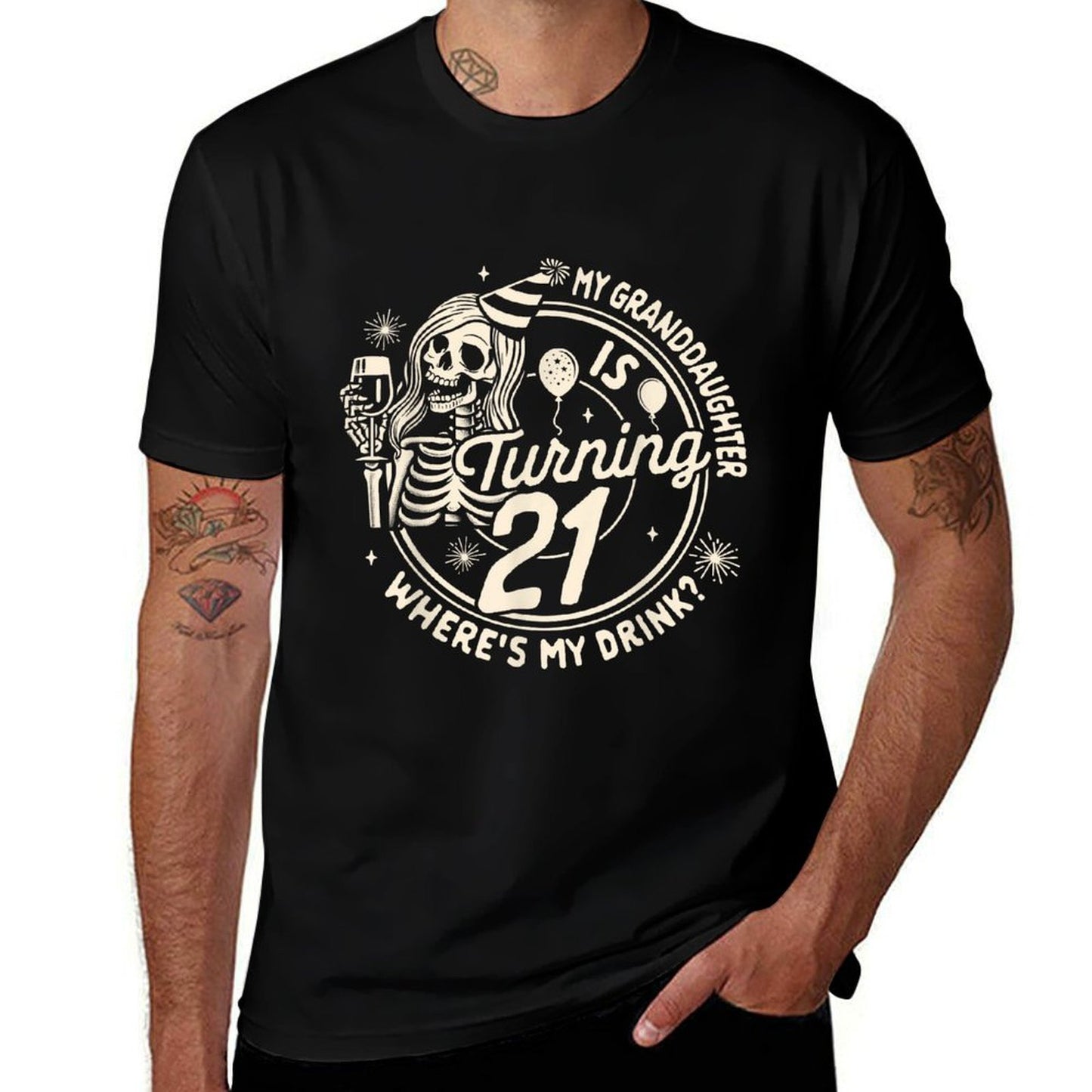 Grandma 21st Birthday Party My Granddaughter Is Turning 21 Moisture-wicking T-Shirt