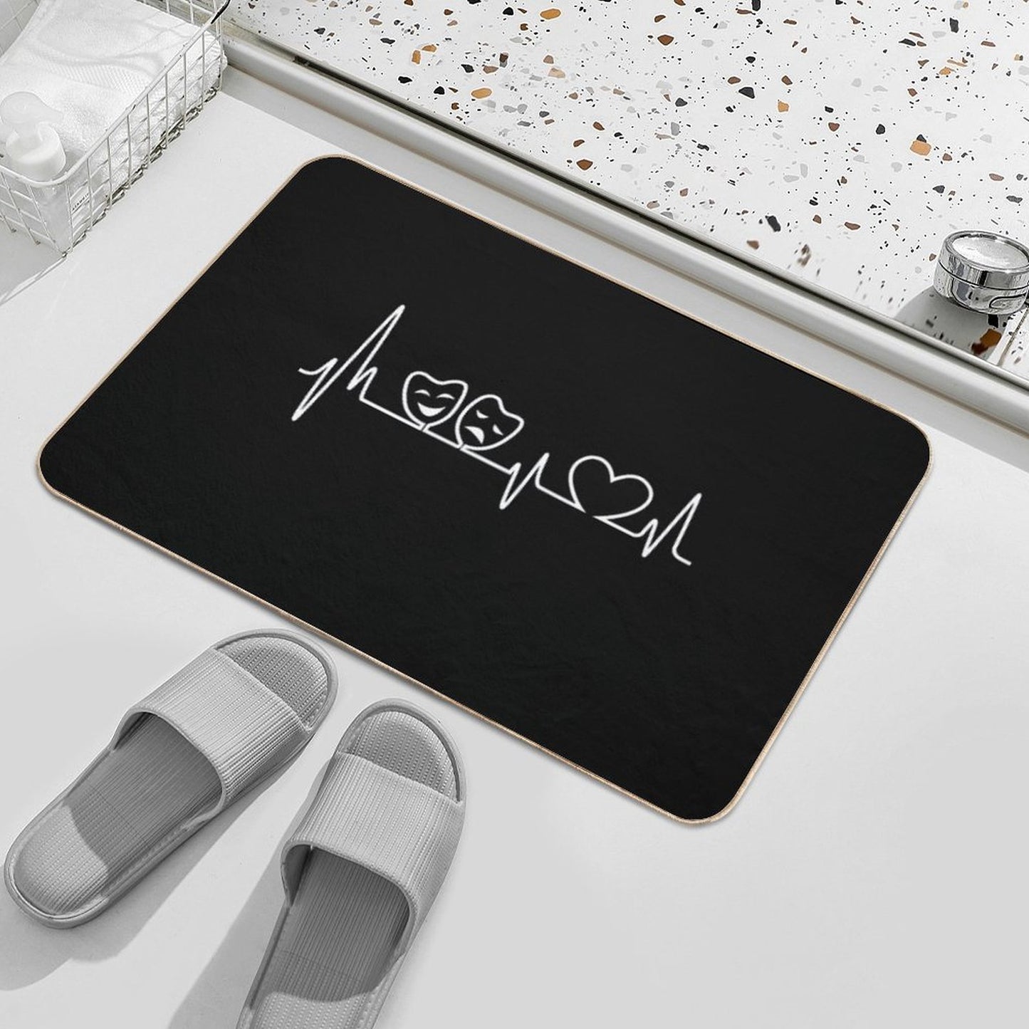 Theatre In Heartbeat Rapid-Drying Bath Mat