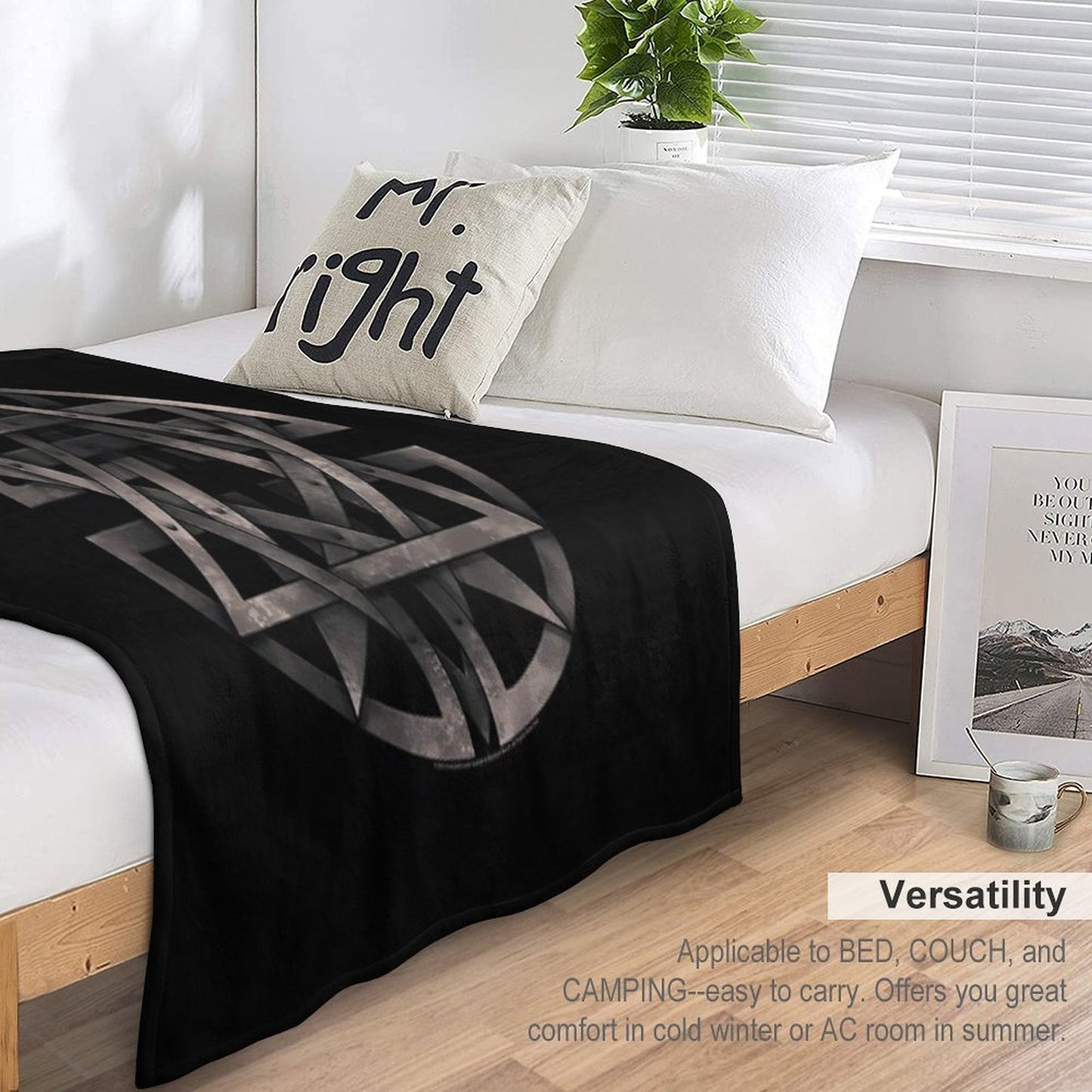 Disturbed Logo Shrink-resistant Throw Blanket