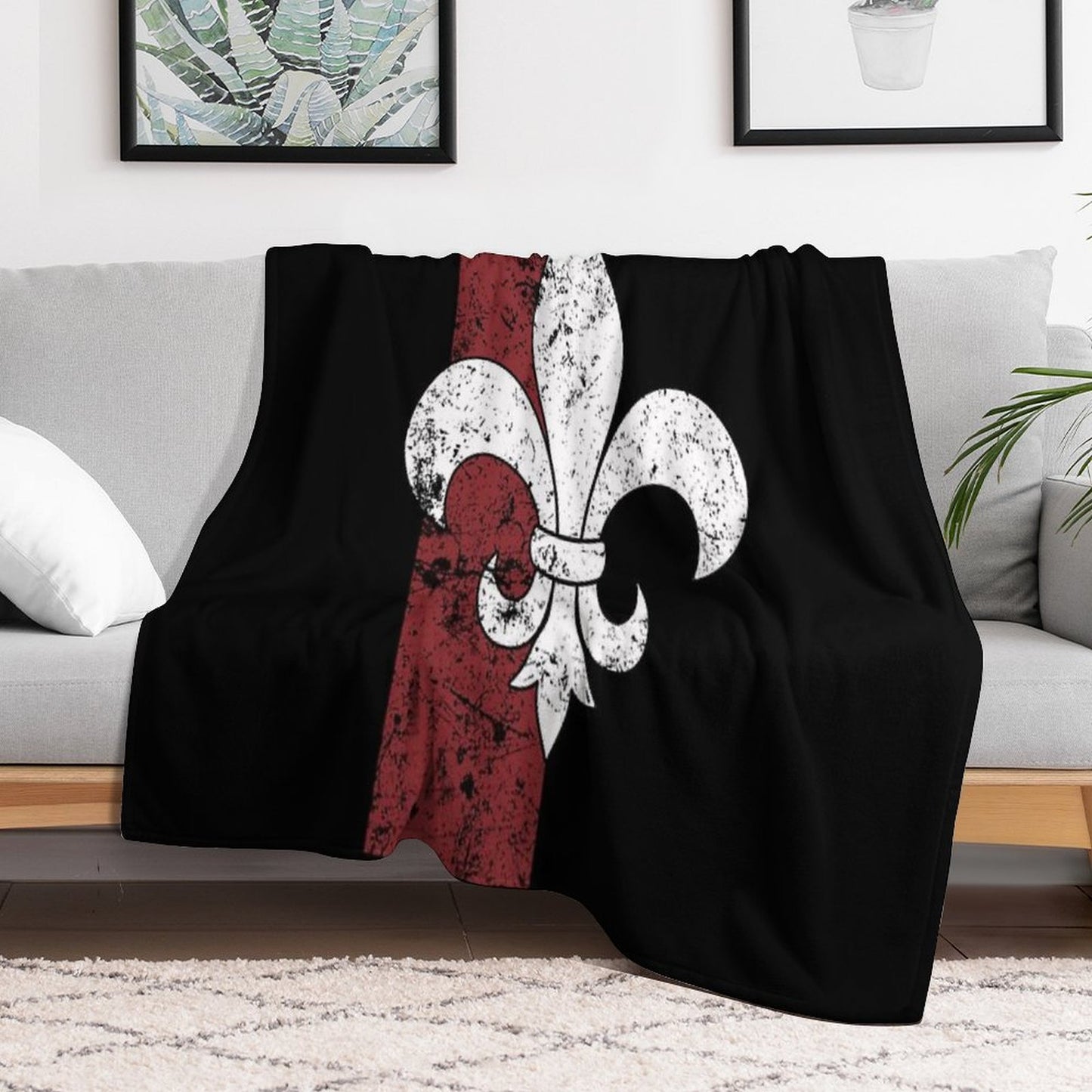 Fleur De Lis Travel-friendly Throw Blanket