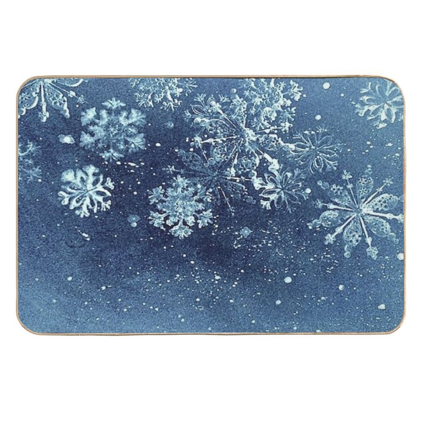 Falling Snowflakes Repositionable Bath Mat