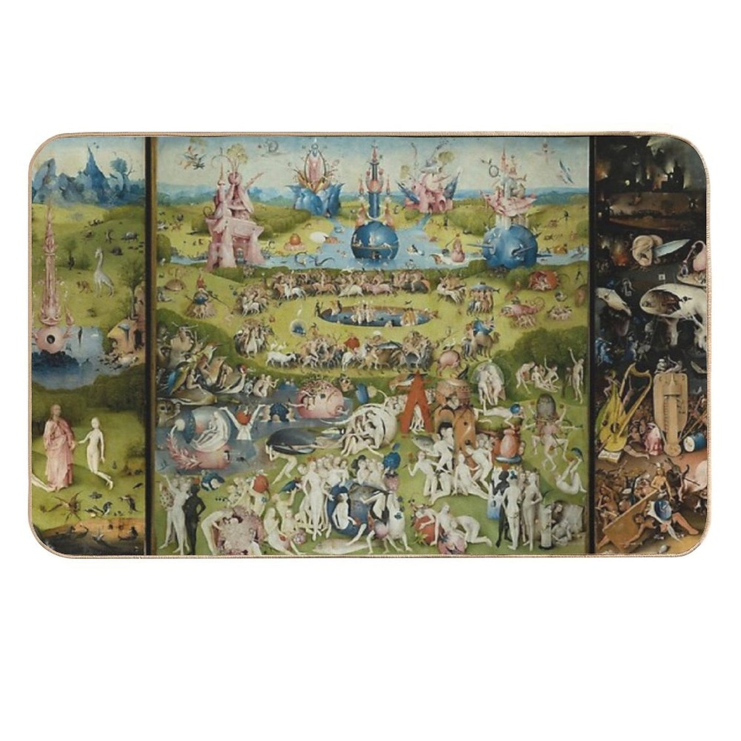 The Garden of Earthly Delights - Hieronymus Bosch Easy Maintenance Bath Mat