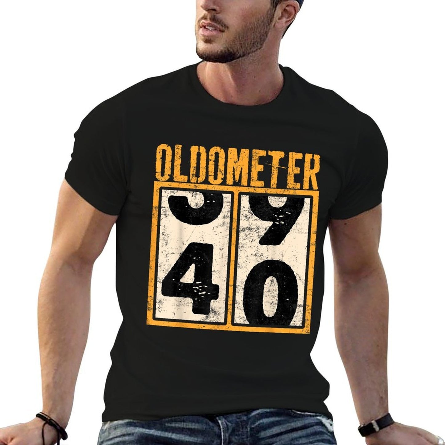 Oldometer 40 Years Old Odometer 40th Birthday Turning 40 Graphic-printed T-Shirt