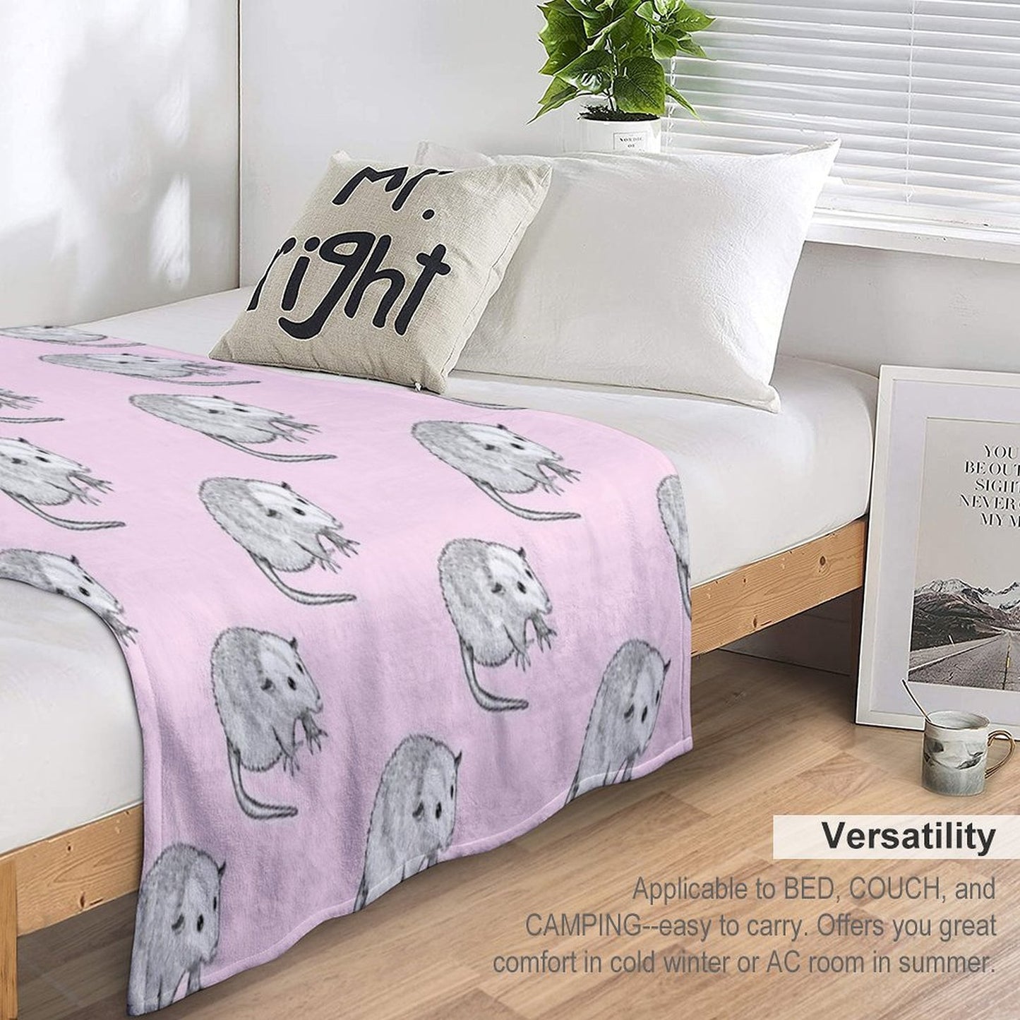 Little Opossum Anti-pilling Throw Blanket