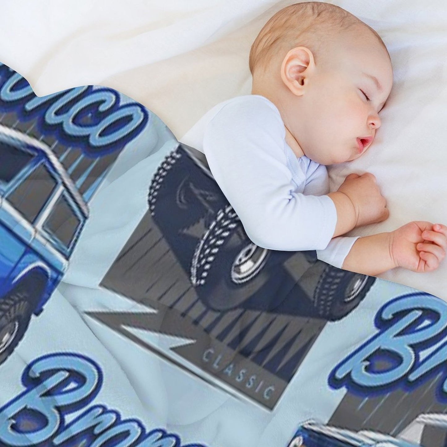Ford Bronco Truck Classic Ford Bronco Blue Compact Throw Blanket