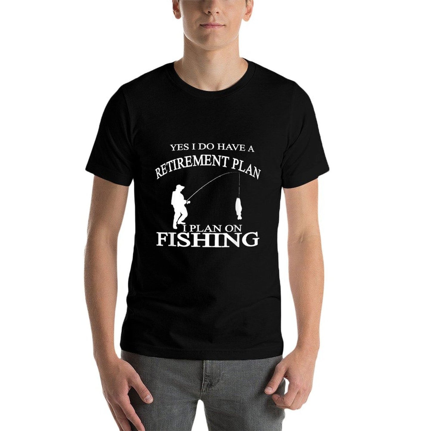 Retirement Funny Fishing Tshirt Retired Fisherman Ribbed Collar T-Shirt