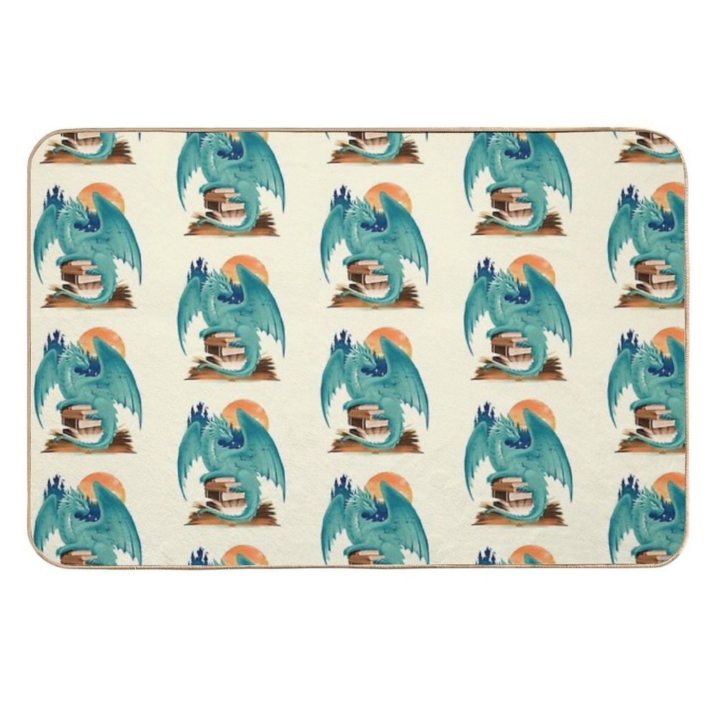 Book of Dragon And Fantasy Pet-Safe Bath Mat
