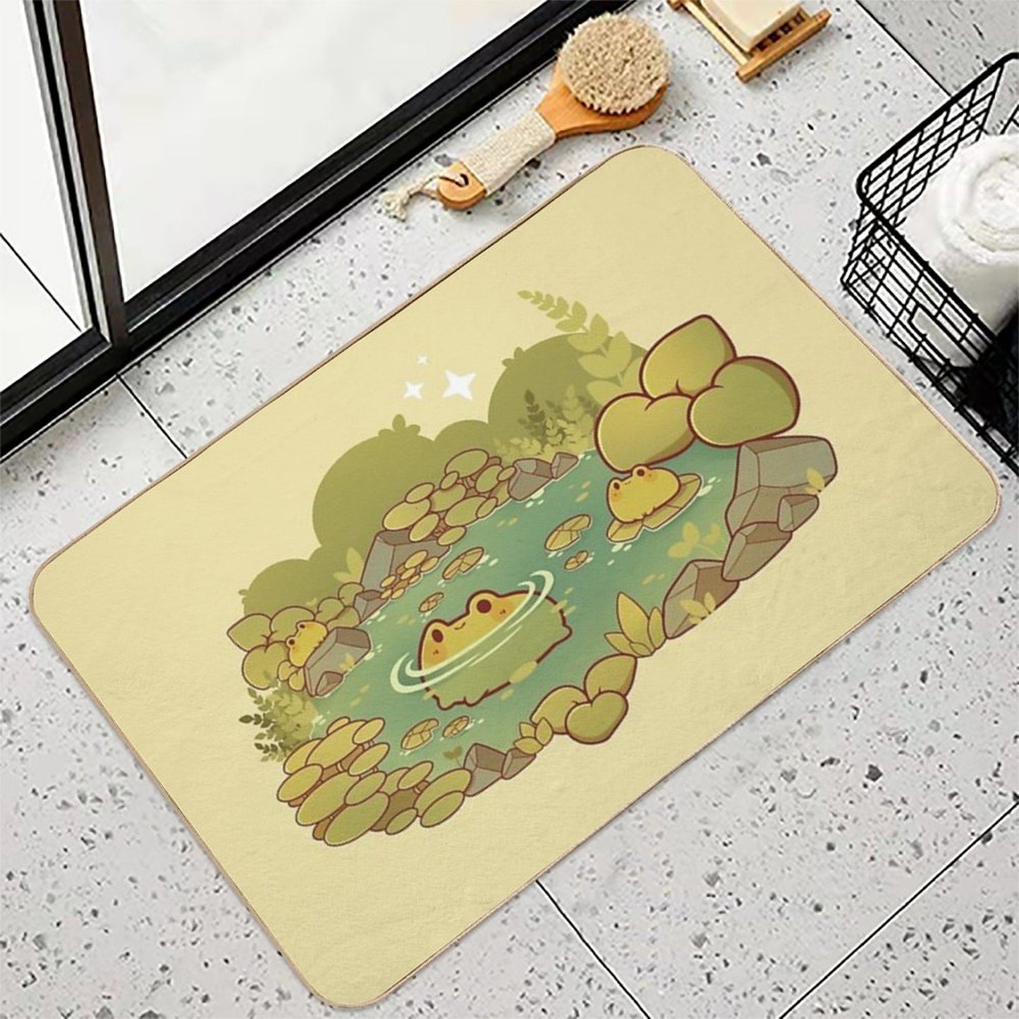 Cute Frog Pond Multi-Purpose Bath Mat