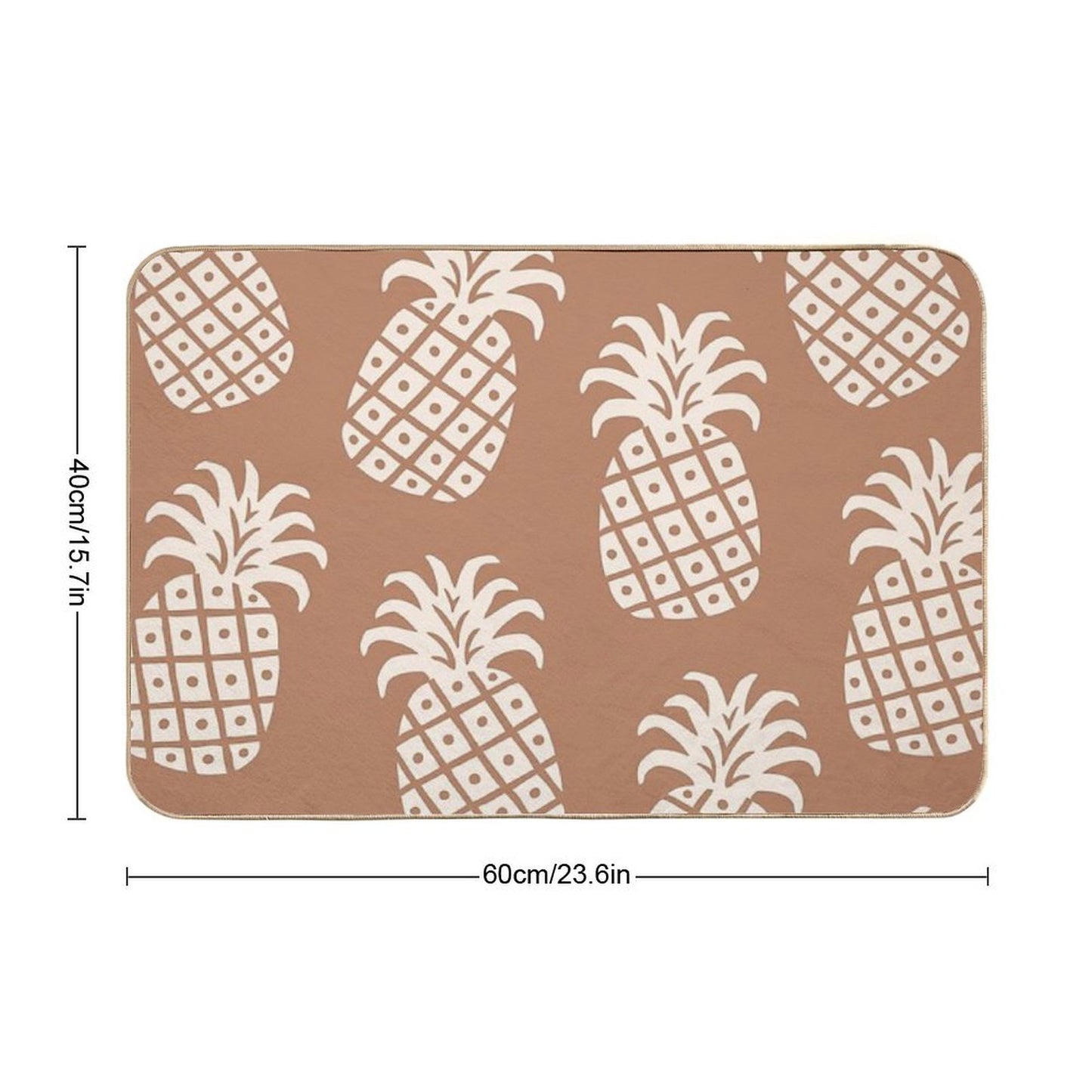 Pineapple Twist 337 Brown And Cream Odorless Bath Mat