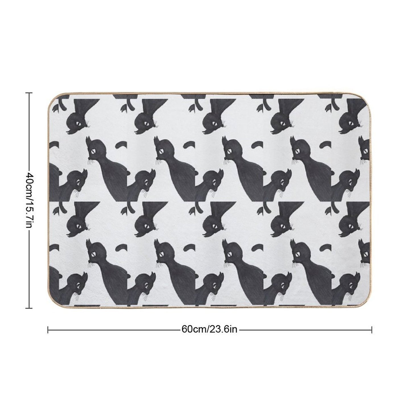 BLACK CAT・5 Slip-Resistant Bath Mat