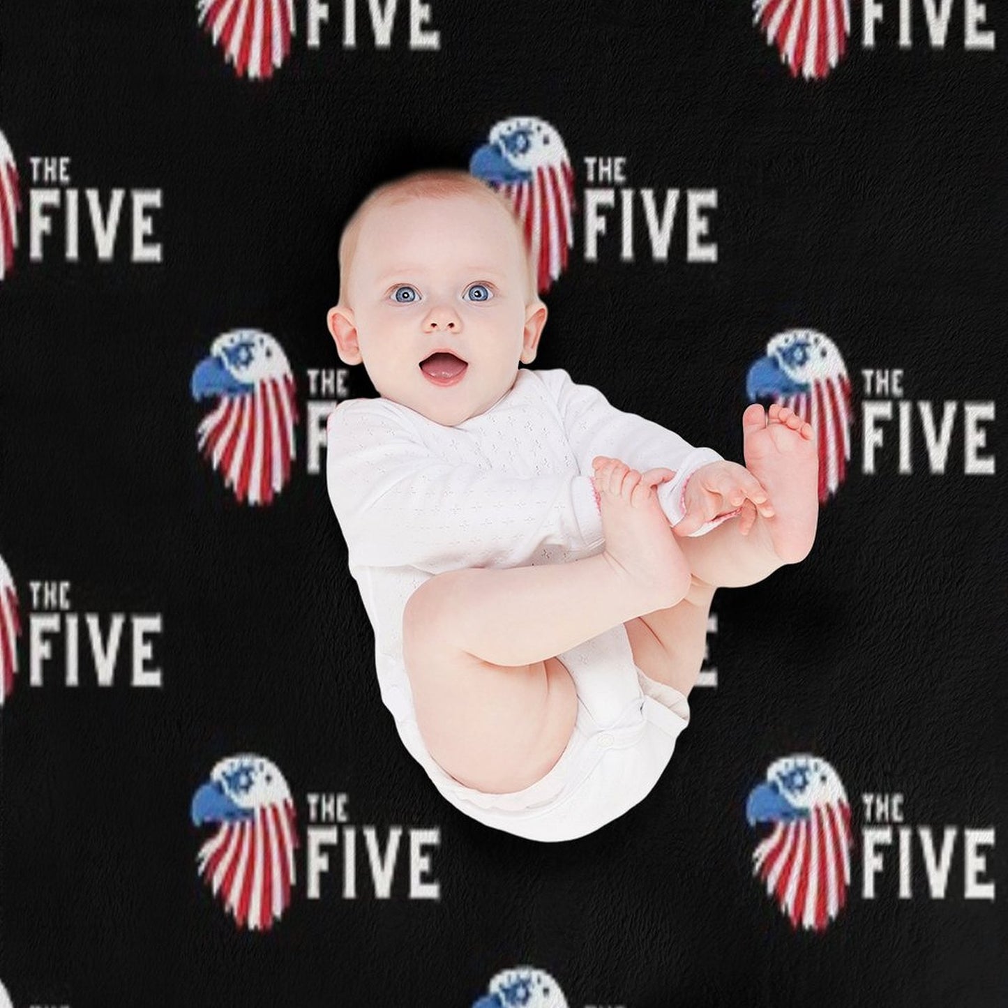 Fox News The Five Eagle Logo Sustainable Throw Blanket