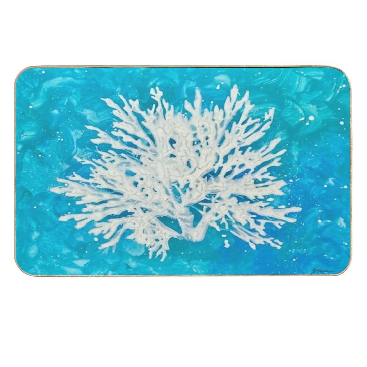 White Coral Pet-Safe Bath Mat