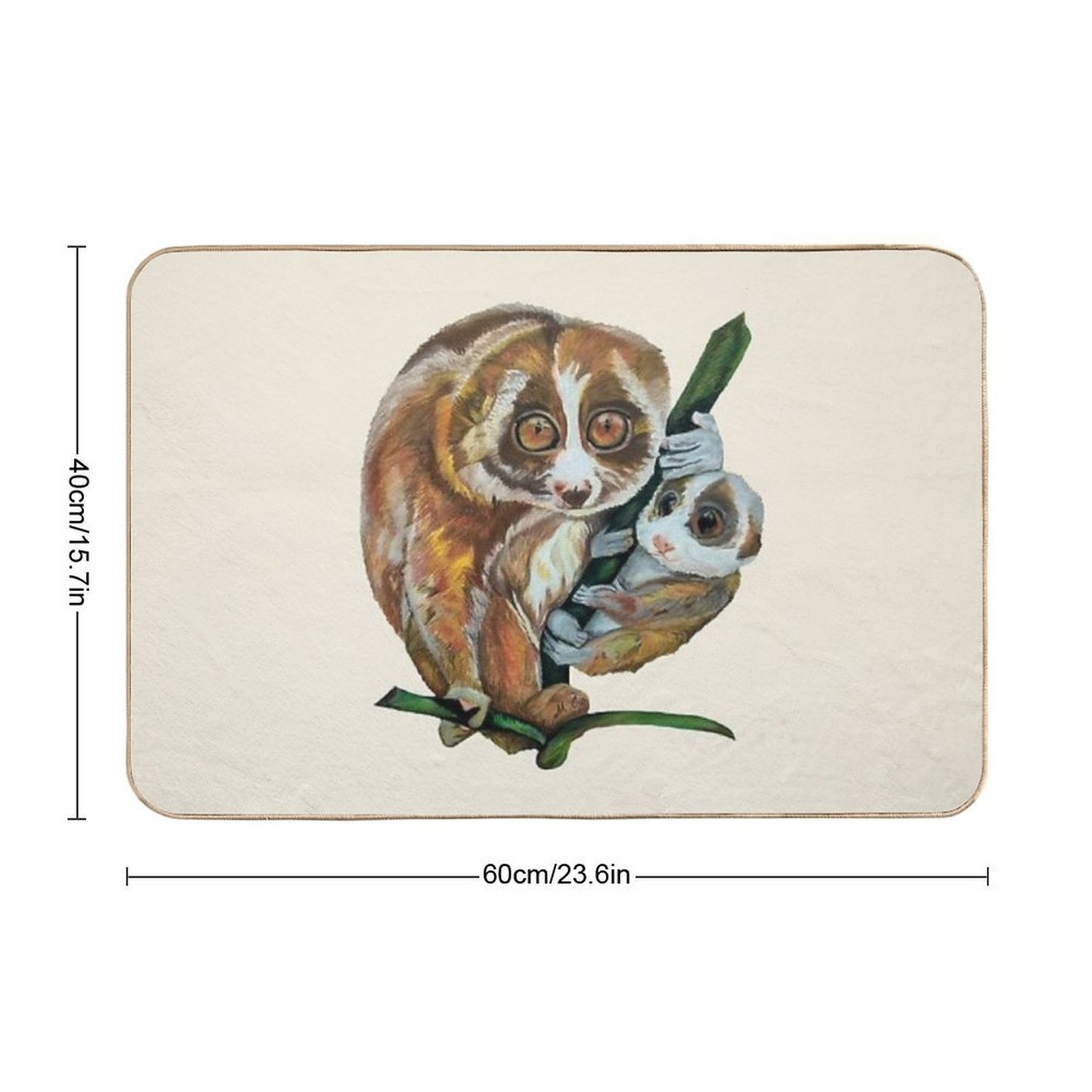 Slow Loris with Baby Toxin-Free Bath Mat