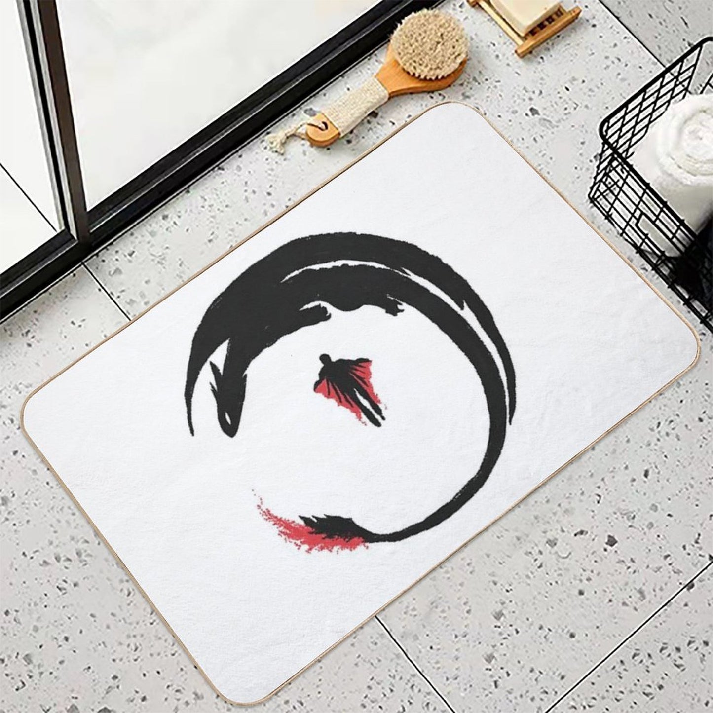 Dragon Rider Repositionable Bath Mat