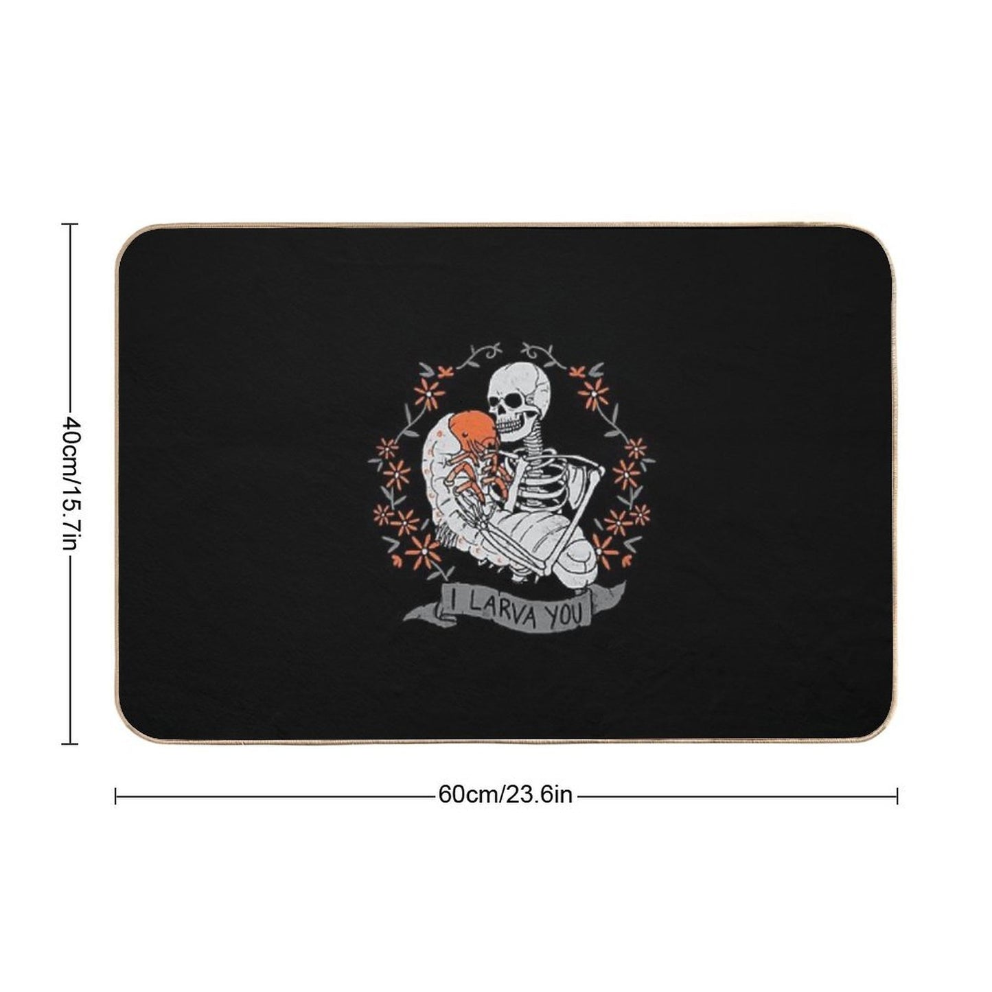 I Larva You Durable Bath Mat