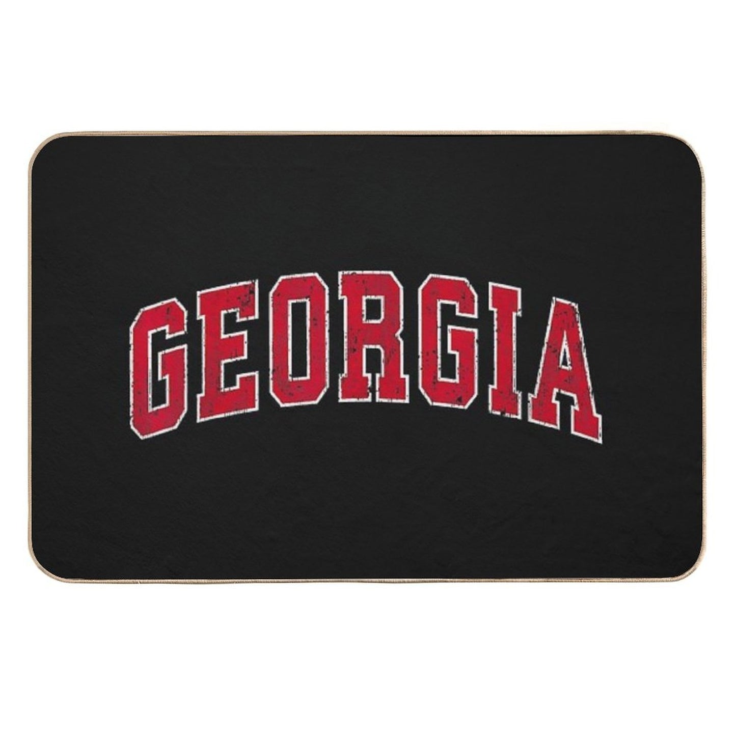 Mens Womens Kids Georgia GA Vintage Sports Red Varsity Style Long-Lasting Bath Mat