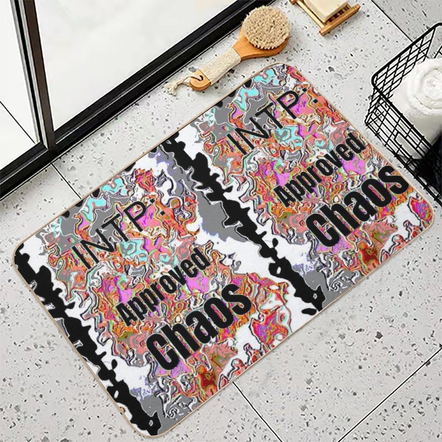 Intp Approved Chaos Poster Fun Durable Bath Mat
