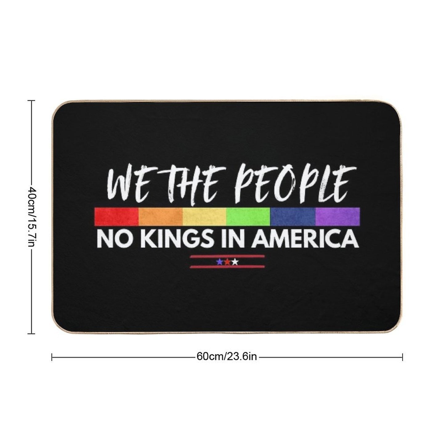 No Kings In America We The People Democracy Flag Political Versatile Bath Mat