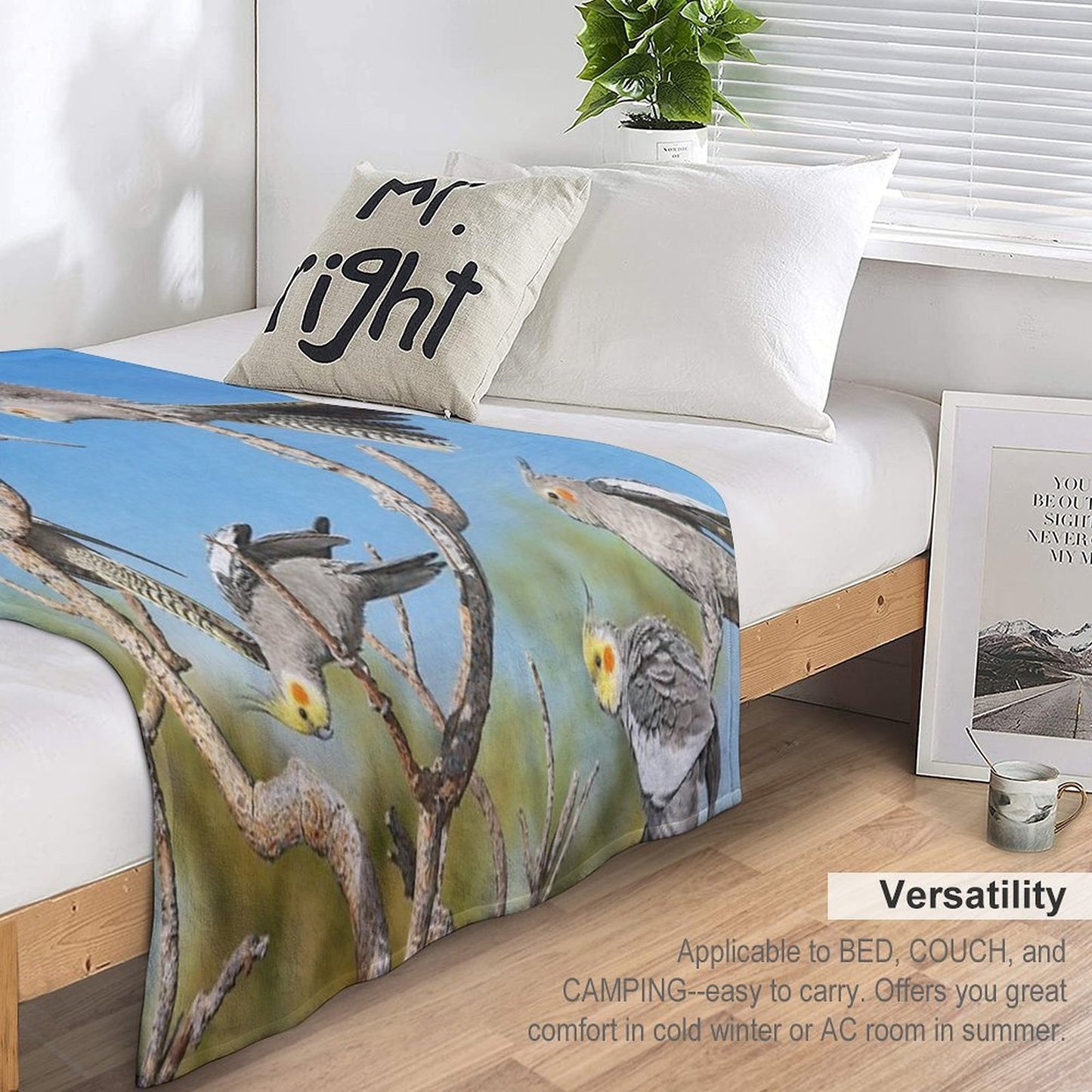 Rise And Shine (Cockatiels) Shrink-resistant Throw Blanket