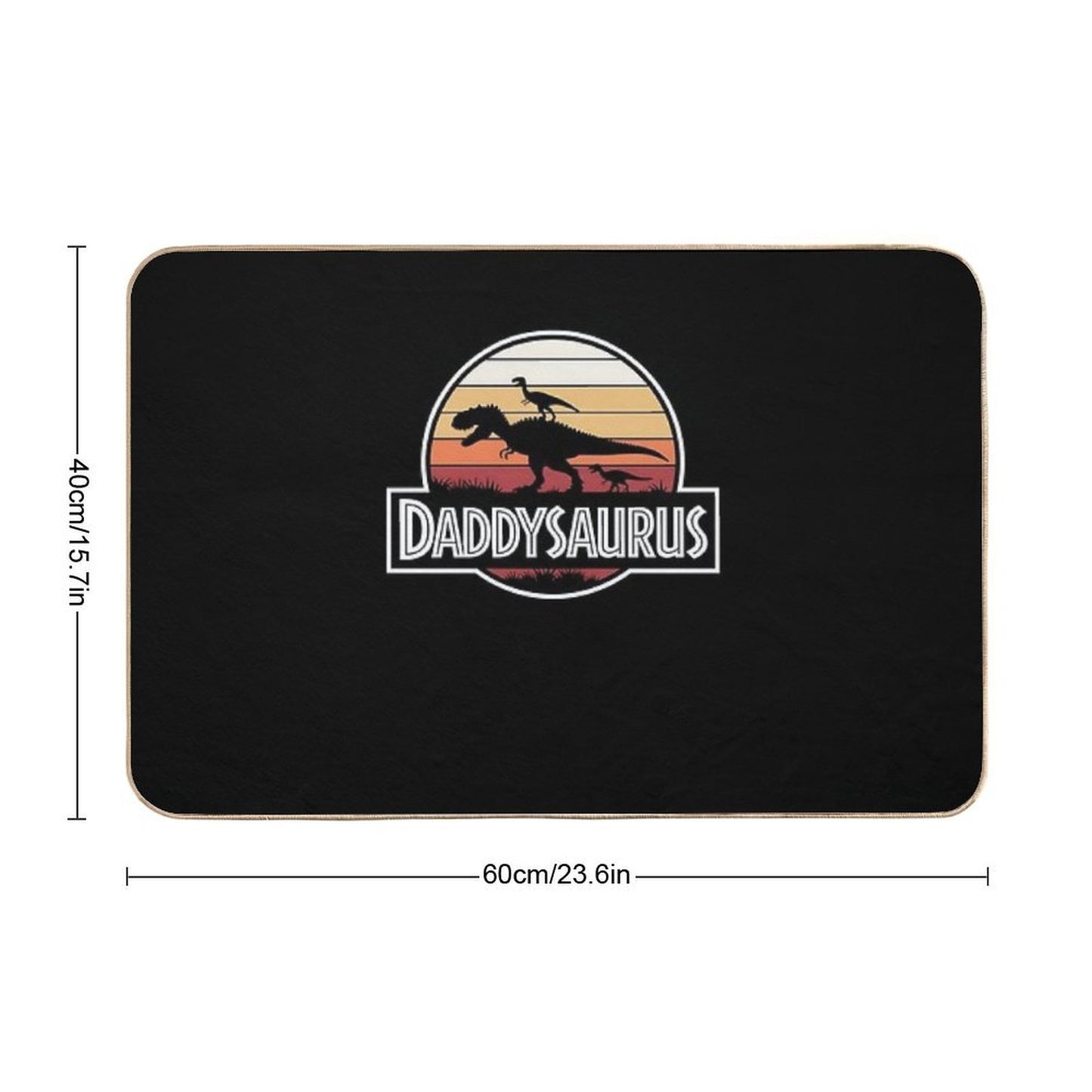 Daddy Dinosaur Daddysaurus 2 Kids Father's Day Gift For Dad Rapid-Drying Bath Mat