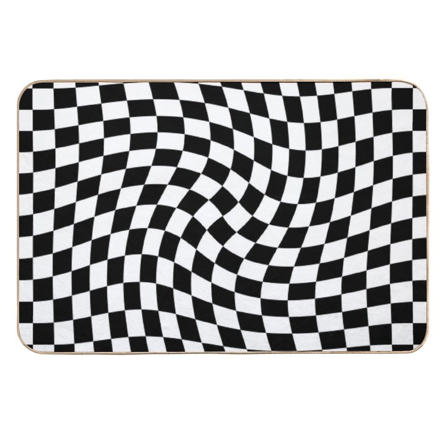 Check VIII - Black Twist Toxin-Free Bath Mat