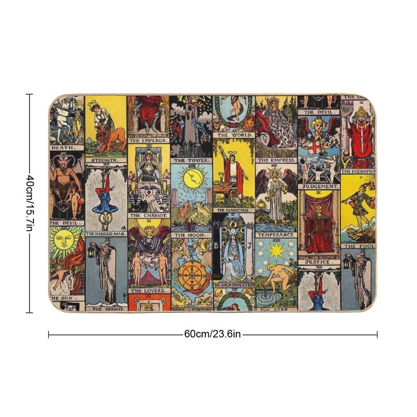 The Major Arcana of Tarot Toxin-Free Bath Mat