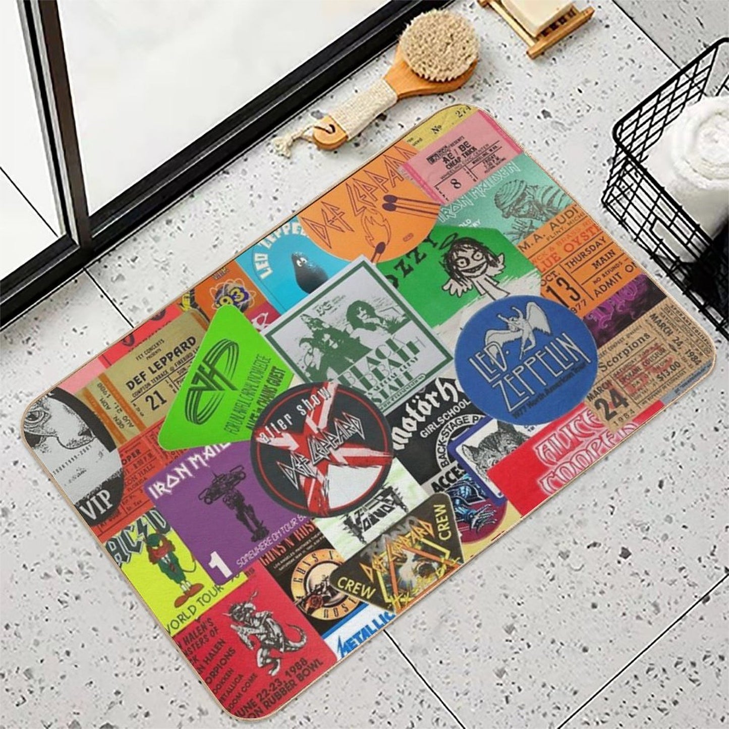 I Miss Concerts - Hard Rock And Heavy Metal Ticket Stubs And Backstage Passes Odorless Bath Mat